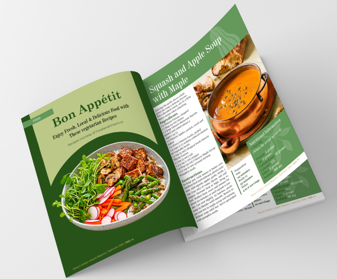Bon Appétit — Fresh local vegetarian recipes, Golden Lifestyle Magazine